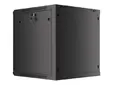 Комуникационен шкаф Lanberg rack cabinet 19' wall-mount 12U600x600 for self-assembly with metal door black (flat pack)