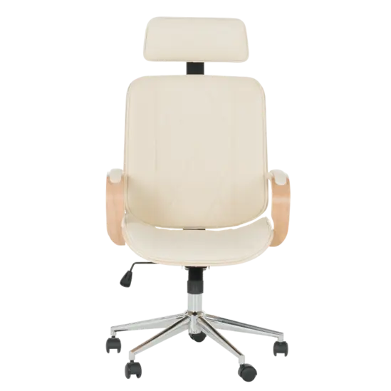 Директорски стол РАДОЙ- снимка отпред, хромирана основа