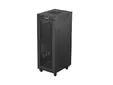 Комуникационен шкаф Lanberg rack cabinet 19' free-standing 32U600X800 (FLAT PACK) with mesh door LCD black