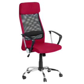 Директорски стол БРАТАН- сниман отпред, цвят бордо