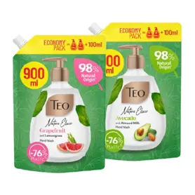 Течен сапун Teo пълнител 900 мл - 2 броя