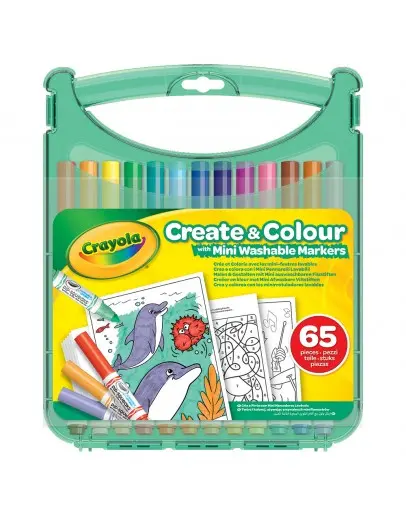 Маркери Crayola измиваеми в куфарче 65 части