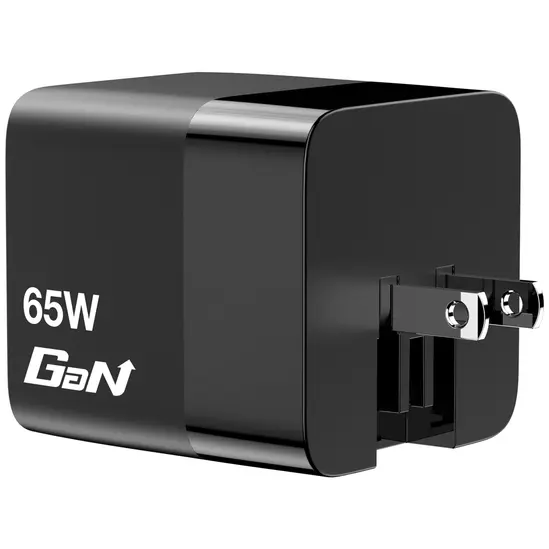 Зарядно устройство Verbatim Mini GaN Charger 65W 2 Port retractable cable display US plugs with EU and UK adaptors