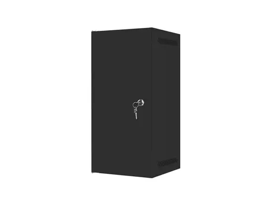 Комуникационен шкаф Lanberg rack cabinet 10' wall-mount 12U280x310 for self-assembly with metal door black (flat pack)