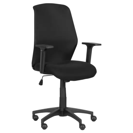 Работен стол ЗЛАТАН-снима отстрани,черен цвят