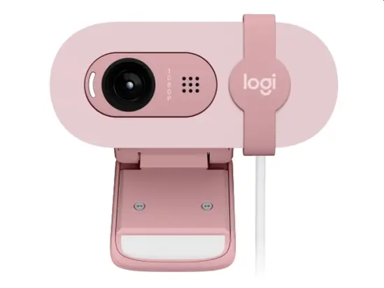 Уебкамера Logitech Brio 100 Full HD Webcam - ROSE - USB - NA - EMEA28-935 - WEBCAM