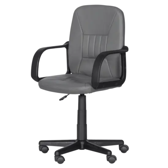 Работен стол МИНА- сниман отсстрани, сив цвят