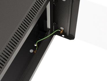 Комуникационен шкаф Lanberg rack cabinet 19' wall-mount 6U/540x350 (flat pack) with glass door black