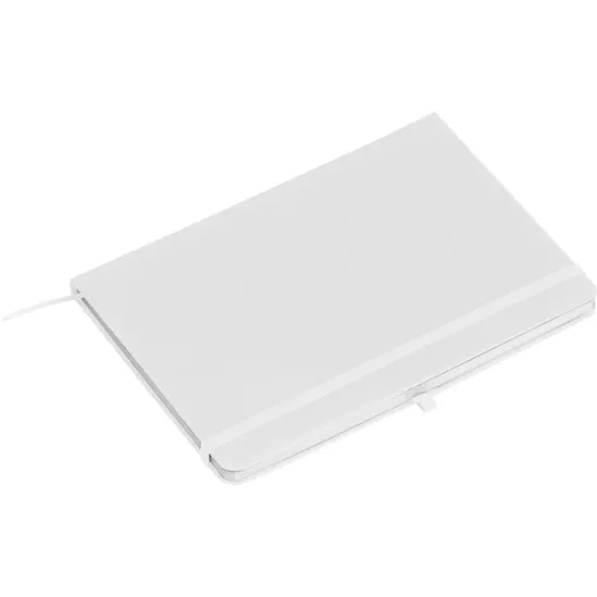 Бележник MACMA А5-бял цвят, затворен, с ластик