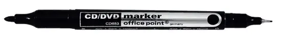 Перманентен маркер Office Point двувърх черен