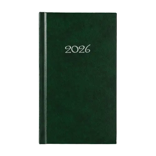 Календар - бележник СЛИМ джобен зелен