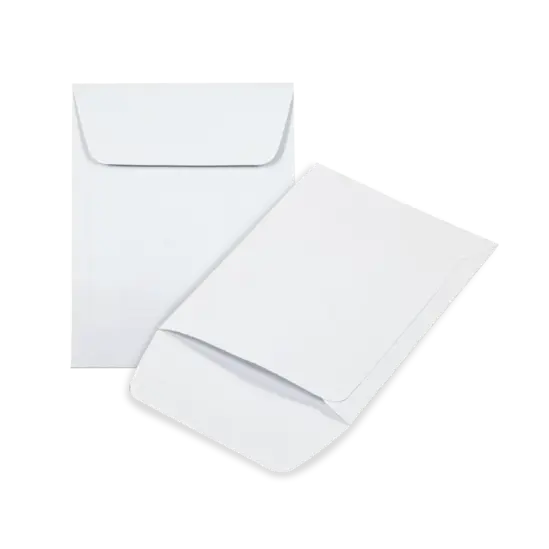 Плик за монети 60х75 мм - два плика: отворен и затворен