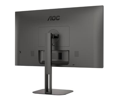 Монитор AOC Q27V5N/BK, 27' VA WLED, 2560x1440@75Hz, 4ms GtG, 300cd m/2, 4000:1, 20M:1 DCR, Adaptive Sync, FlickerFree, Low Blue Light, 3Wx2, Tilt, Height Adjust, Pivot, Swivel, 2xHDMI, 2xDP
