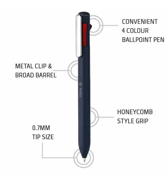 Химикалка автоматична Pentel Izee 4 цвята
