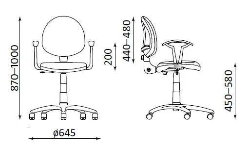 Работен стол СМАРТ -схема, размери