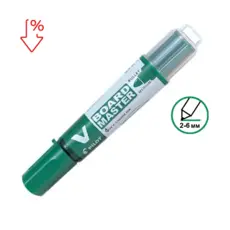 Маркер за бяла дъска Pilot Master презареждащ зелен с пиктограма за намаление