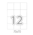 Самозалепващи етикети 70x70 12 бр.