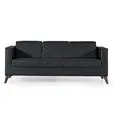  Диван триместен КАГАН WST 03 - сниман отпред, черен на цвят