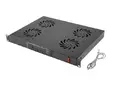 Аксесоар Lanberg 19' fan unit  ventilation panel with lcd 4 fans + thermostat, 230V, black