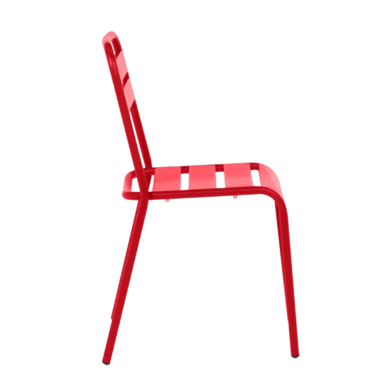 Градински стол ФЛАМБО- метална конструкция в червен цвят