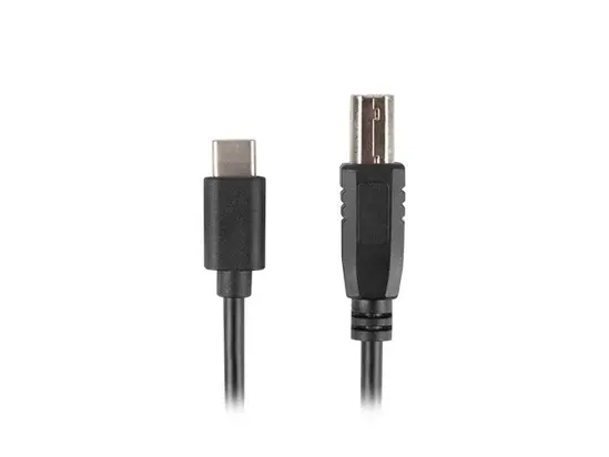 Кабел Lanberg USB-C (M) - USB-B (M) 2.0 ferrite cable 3m, black