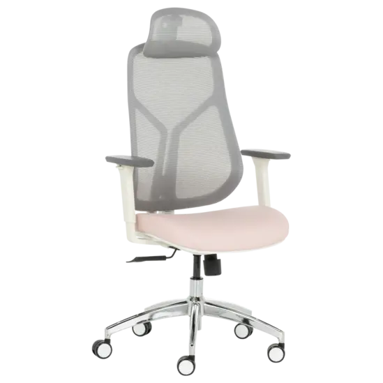 Директорски стол АНГЕЛА- меш, дамаска, силиконови колелца