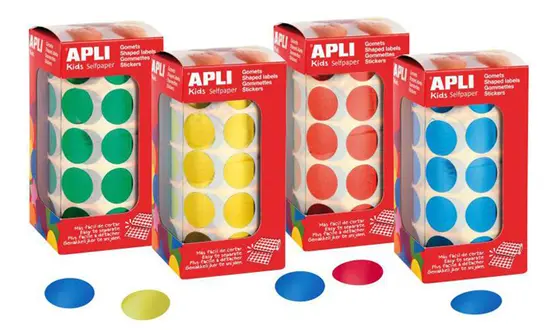 Ценови етикети кръгче ф 10.5 мм на ролка