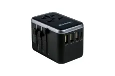 Адаптер Verbatim UTA-04 Universal Travel Adapter with 1 x USB-C PD 61W & QC 3.0  1 x USB-C  3 x USB-A
