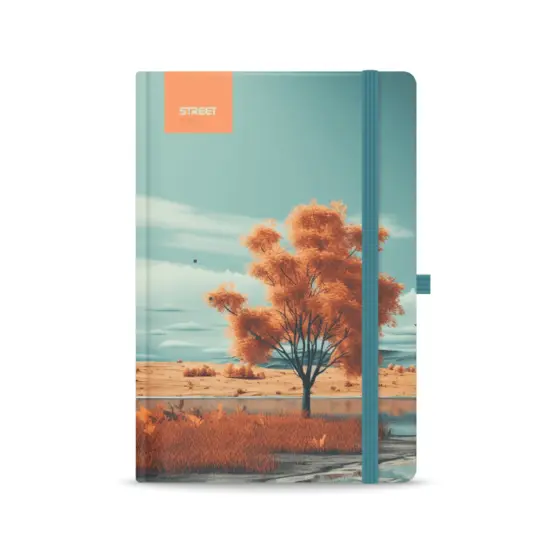 Бележник STREET A5 - оранжево дърво