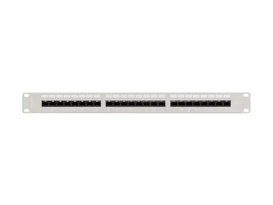 Пач панел Lanberg patch panel 24 port 1U 19' CAT.5e utp with cable organizer grey