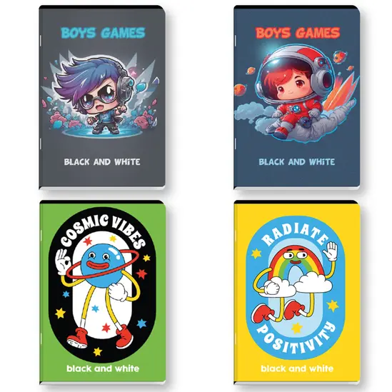 Тетрадка телчета А5 офсет 24 л големи квадратчета 40 бр