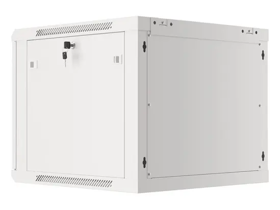 Комуникационен шкаф Lanberg rack cabinet 19' wall-mount 9U600x600 for self-assembly with metal door grey (flat pack)