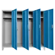 Метален гардероб BTL JZ с 4 отделения 150x159x40 см син с 4 отворени врати и 4 рафта
