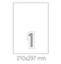 Самозалепващи етикети 210x297 1 бр.
