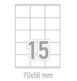 Самозалепващи етикети 70x56 15 бр.