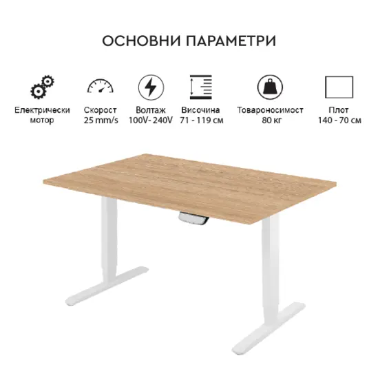 Бюро регулируемо ЛИБРЕ U4-основни параметри 