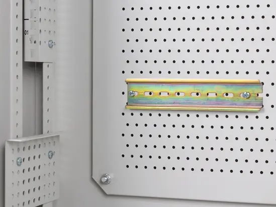 Комуникационен шкаф Lanberg rack cabinet 19' wall-mount 6U+3u540x200 low-profile grey (assembled)