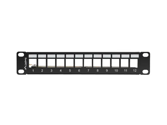 Пач панел Lanberg patch panel blank 12 port 1U 10' ftp for keystone modules black v2