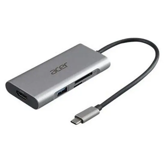 Докинг станция Acer 7in1 Type C dongle: 1 x HDMI, 3 x USB3.2, 1 x SDTF, 1 x PD, Up to 5Gbps Data transmission speed