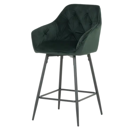 Бар стол АЛЕГ- зелна дамаска