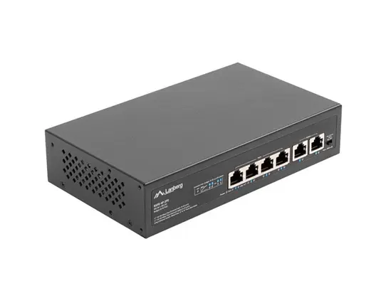 Комутатор Lanberg switch 4x 100mb poe+2x 100mb unmanaged rack 10'19' fast ethernet 60w