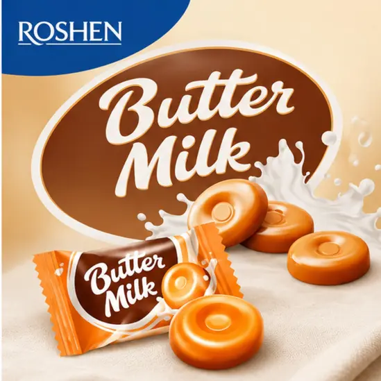 Бонбони Roshen butter milk 1 кг