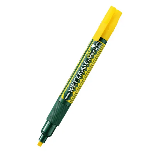 Маркер тебешир Pentel Wet Erase двустранен жълт