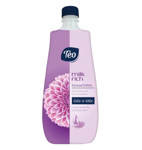 Течен сапун ТЕО Milk Rich Sensual Dahlia пълнител, лилав 900 мл