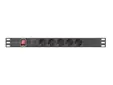 Разклонител Lanberg power distribution unit (pdu) 19' 1U 16a 2m 5x schuko outlets black
