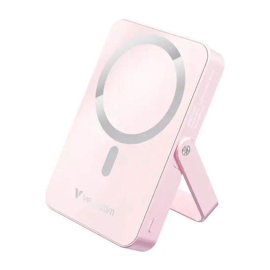 Външна батерия Verbatim Charge 'n' Go Power Bank with Stand Magnetic Wireless 10000mAh Pink