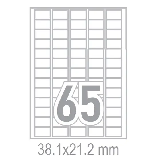 Самозалепващи етикети 38.1x21.2 65 бр.