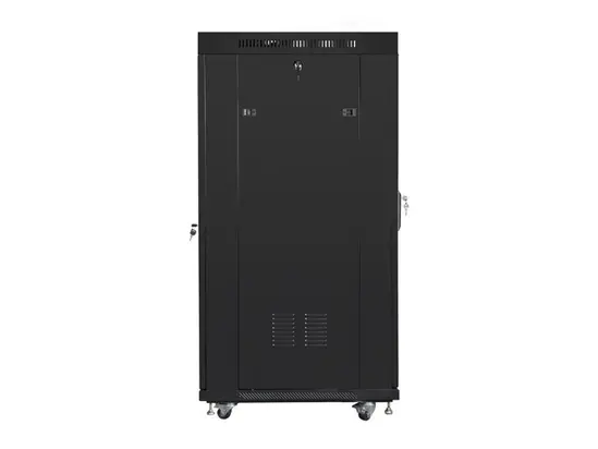 Комуникационен шкаф Lanberg rack cabinet 19' free-standing 27U  600x800 self assembly flat pack with mesh door LCD, black