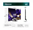 Телевизор Hisense 65"U7S Pro, 4K Ultra HD 3840x2160, ULED, FALD, Quantum Dot, 165Hz, IPS, HDR 10+, HLG, Dolby Vision IQ, Dolby Atmos, Smart TV, WiFi 5GHz, WiFi Direct, BT, Anyview Cast,light sensor,Solar Powered Remote, 4xHDMI, 2xUSB, LAN, CI+, DVB-T2/C/S