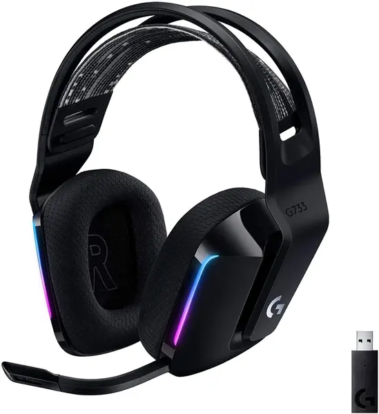 Слушалки Logitech G733 LIGHTSPEED Wireless RGB Gaming Headset - BLACK - 2.4GHZ - NA - EMEA